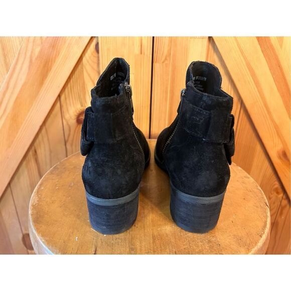 Born Morocco Bootie Black Distressed Leather Zip Ankle Boot Size US 6 - Picture 4 of 7